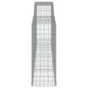 KOSZE GABIONOWE 4 SZT 400X50X120/140CM GALWANIZOWANE ŻELAZO