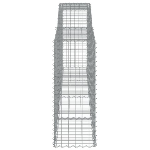 KOSZE GABIONOWE 4 SZT 400X50X120/140CM GALWANIZOWANE ŻELAZO