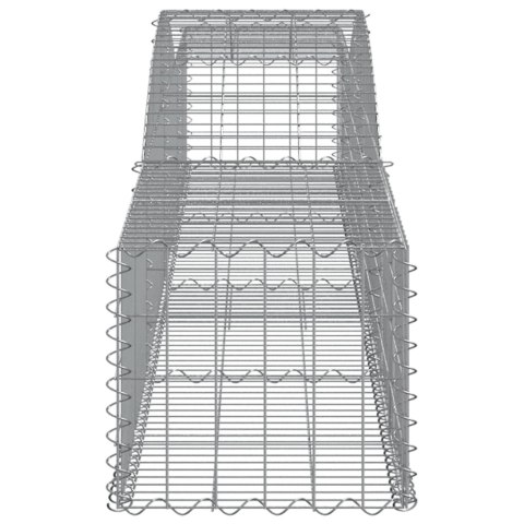 KOSZE GABIONOWE 4 SZT 400X50X40/60CM GALWANIZOWANE ŻELAZO