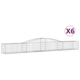KOSZE GABIONOWE 6 SZT 400X50X40/60CM GALWANIZOWANE ŻELAZO