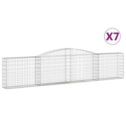 KOSZE GABIONOWE 7 SZT 400X30X80/100CM GALWANIZOWANE ŻELAZO