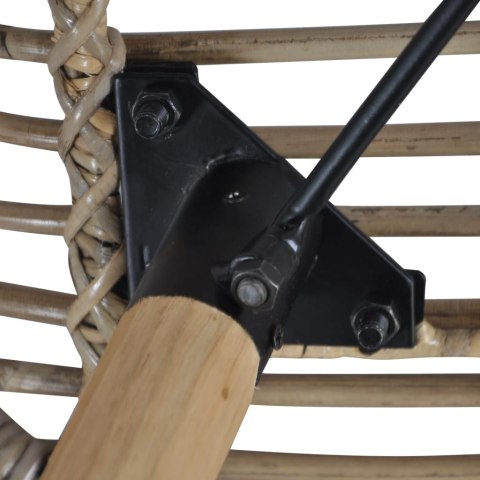 KRZESŁA STOŁOWE 6 SZT BRĄZOWE NATURALNY RATTAN