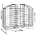 ŁUKOWATY KOSZ GABIONOWY 150X50X100/120CM GALWANIZOWANE ŻELAZO