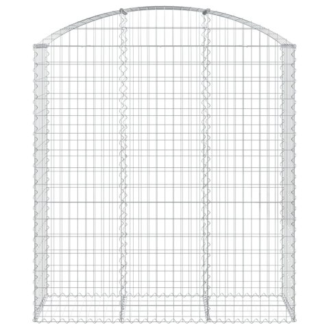 ŁUKOWATY KOSZ GABIONOWY 150X50X160/180CM GALWANIZOWANE ŻELAZO