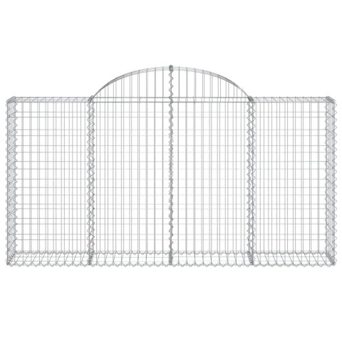 ŁUKOWATY KOSZ GABIONOWY 200X30X100/120CM GALWANIZOWANE ŻELAZO