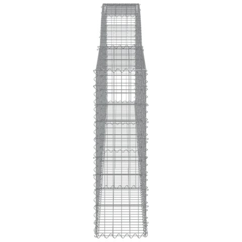 KOSZE GABIONOWE 8 SZT 400X30X100/120CM GALWANIZOWANE ŻELAZO