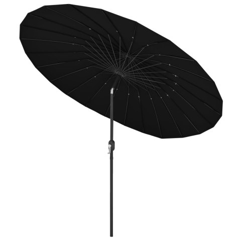 PARASOL OGRODOWY NA SŁUPKU ALUMINIOWYM 270CM CZARNY
