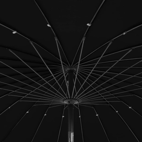 PARASOL OGRODOWY NA SŁUPKU ALUMINIOWYM 270CM CZARNY