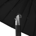 PARASOL OGRODOWY NA SŁUPKU ALUMINIOWYM 270CM CZARNY