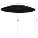 PARASOL OGRODOWY NA SŁUPKU ALUMINIOWYM 270CM CZARNY
