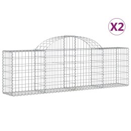 KOSZE GABIONOWE 2 SZT 200X30X60/80CM GALWANIZOWANE ŻELAZO