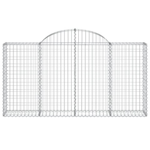 KOSZE GABIONOWE 3 SZT 200X30X100/120CM GALWANIZOWANE ŻELAZO