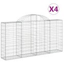 KOSZE GABIONOWE 4 SZT 200X30X100/120CM GALWANIZOWANE ŻELAZO