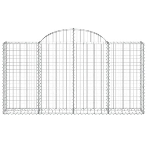 KOSZE GABIONOWE 4 SZT 200X30X100/120CM GALWANIZOWANE ŻELAZO