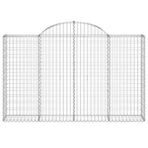 KOSZE GABIONOWE 4 SZT 200X30X120/140CM GALWANIZOWANE ŻELAZO