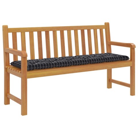 PODUSZKA NA ŁAWKĘ CZARNA W KRATKĘ 180X50X7CM TKANINA