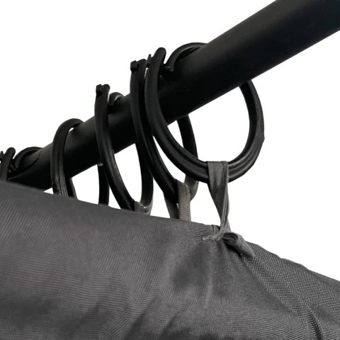 2-OSOBOWY LEŻAK Z ZASŁONAMI I ZADASZENIEM ANTRACYTOWY