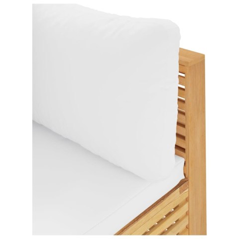 NAROŻNE SIEDZISKO OGRODOWE Z KREMOWYMI PODUSZKAMI TEKOWE