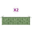 PODUSZKI NA ŁAWKI 2 SZT LIŚCIE 180X50X7CM TKANINA