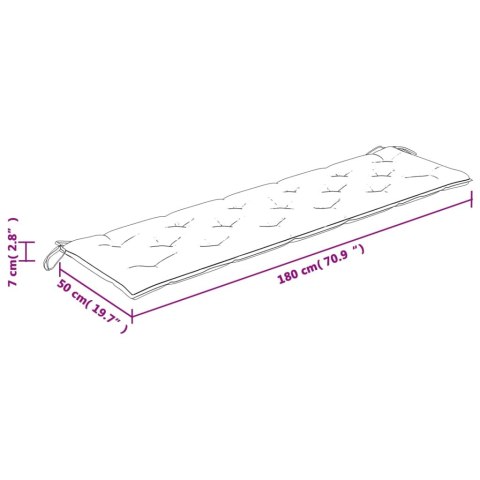 PODUSZKI NA ŁAWKI 2 SZT LIŚCIE 180X50X7CM TKANINA