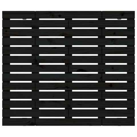 WEZGŁOWIE ŁÓŻKA CZARNE 126X3X91,5CM DREWNO SOSNOWE