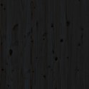 WEZGŁOWIE ŁÓŻKA CZARNE 126X3X91,5CM DREWNO SOSNOWE