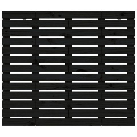 WEZGŁOWIE ŁÓŻKA CZARNE 146X3X91,5CM DREWNO SOSNOWE