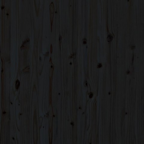 WEZGŁOWIE ŁÓŻKA CZARNE 146X3X91,5CM DREWNO SOSNOWE