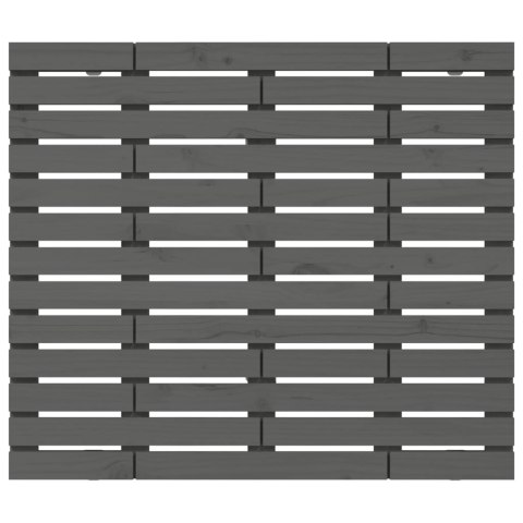 WEZGŁOWIE ŁÓŻKA SZARE 126X3X91,5CM DREWNO SOSNOWE
