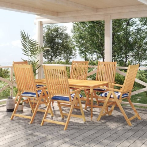 PODUSZKI NA KRZESŁO 6 SZT 50X50X7CM NIEBIESKO-BIAŁE PASKI