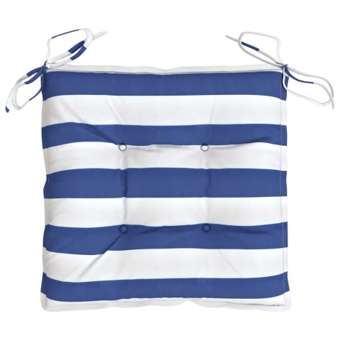 PODUSZKI NA KRZESŁO 6 SZT 50X50X7CM NIEBIESKO-BIAŁE PASKI