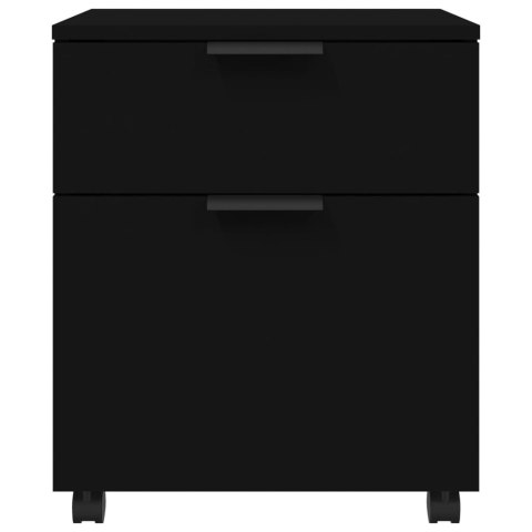 SZAFKA NA DOKUMENTY NA KÓŁKACH CZARNA 45X38X54CM