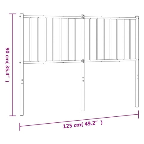 METALOWE WEZGŁOWIE CZARNE 125X3X90CM