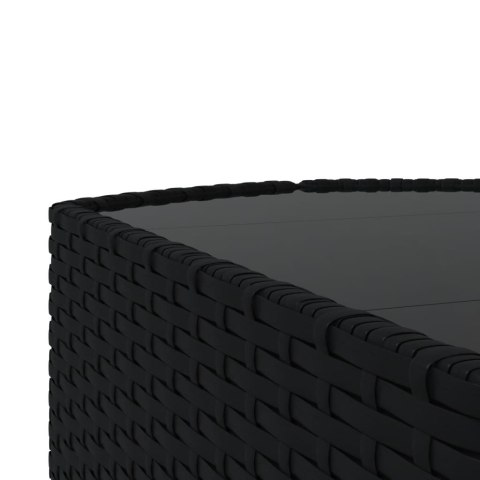 3-CZ. ZESTAW WYPOCZYNKOWY DO OGRODU PODUSZKI CZARNY RATTAN PE