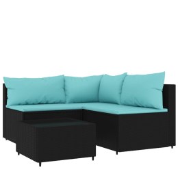 4-CZĘŚCIOWY ZESTAW WYPOCZYNKOWY Z PODUSZKAMI POLIRATTAN