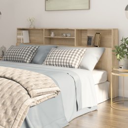 WEZGŁOWIE ŁÓŻKA Z PÓŁKAMI DĄB SONOMA 200X19X1035CM