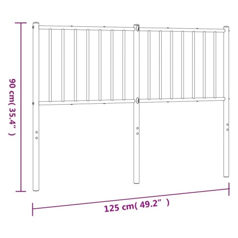 METALOWE WEZGŁOWIE BIAŁE 125X3X90CM