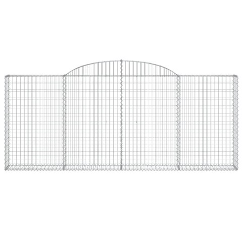 KOSZE GABIONOWE 3 SZT 300X30X120/140CM GALWANIZOWANE ŻELAZO