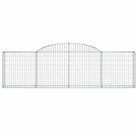 KOSZE GABIONOWE 4 SZT 300X30X80/100CM GALWANIZOWANE ŻELAZO