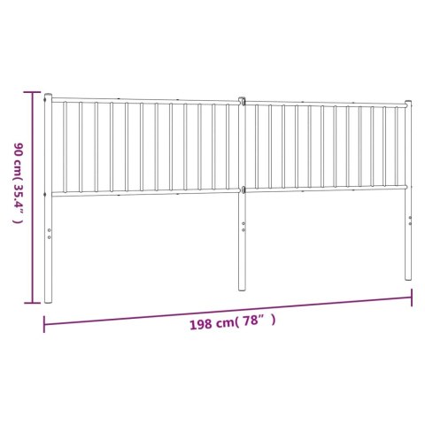 METALOWE WEZGŁOWIE BIAŁE 198X3X90CM