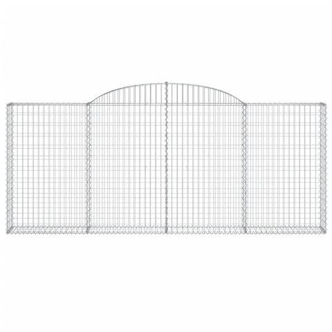 KOSZE GABIONOWE 5 SZT 300X30X120/140CM GALWANIZOWANE ŻELAZO