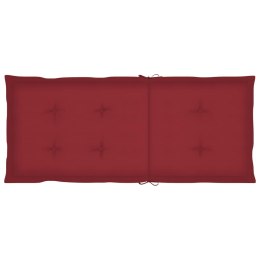 PODUSZKI NA KRZESŁA OGRODOWE 4 SZT KOLOR WINA 120X50X3CM