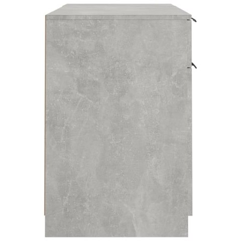 BIURKO Z SZAFKĄ BOCZNĄ SZAROŚĆ BETONU