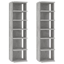 SZAFKI NA BUTY 2 SZT SZAROŚĆ BETONU 27,5X27X102CM