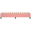 ŁÓŻKO KONTYNENTALNE RÓŻOWA 100X200CM TAPICEROWANA AKSAMITEM