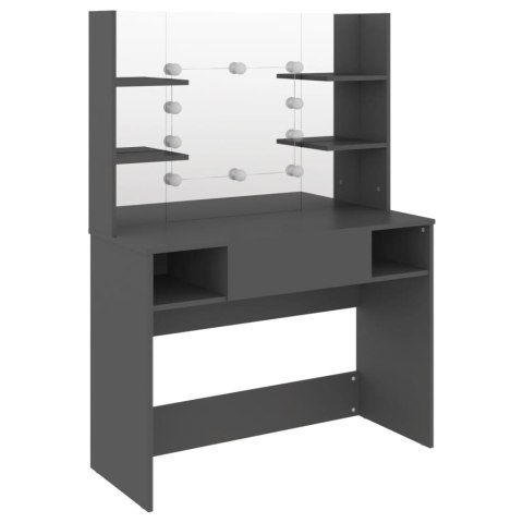 STOLIK DO MAKIJAŻU Z LED 100X40X135CM SZARY