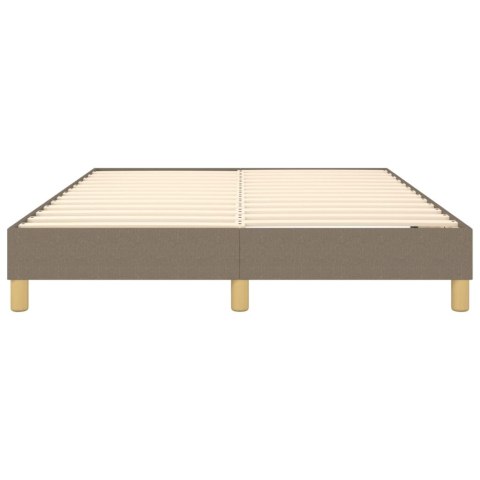 ŁÓŻKO KONTYNENTALNE TAUPE OBITE TKANINĄ 140X190CM