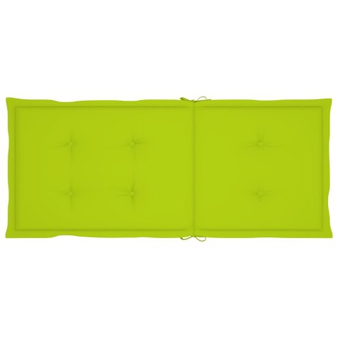 PODUSZKI NA KRZESŁA OGRODOWE 4 SZT 120X50X3CM JASNOZIELONE