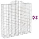 KOSZE GABIONOWE 2 SZT 200X50X200/220CM GALWANIZOWANE ŻELAZO