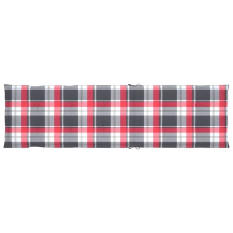 PODUSZKA NA LEŻAK CZERWONA KRATA (75+105)X50X3CM